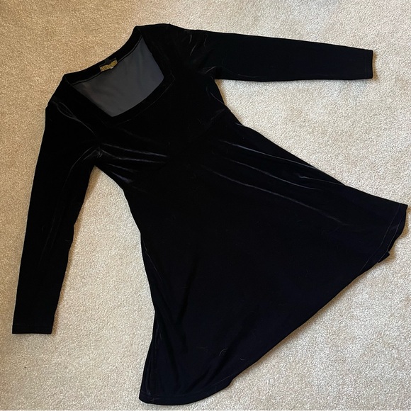 Vintage 90’s Goth Velvet Mini Dress - Picture 10 of 10